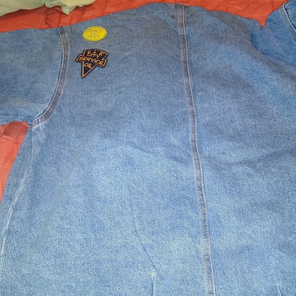 Denim jacket with patches